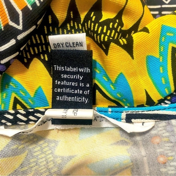 Diane Von Furstenberg EVRIN 100% Silk Size 8 Jersey Wrap Blouse Colorful - Picture 9 of 10